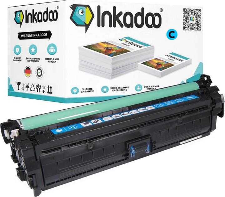Image du produit Inkadoo Toner compatible avec HP CE271A / 650A toner, cyan cyan (C)
