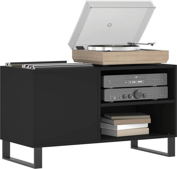 Actual product image VidaXL Plattenschrank Schwarz 85x38x48 cm Holzwerkstoff, Farbe