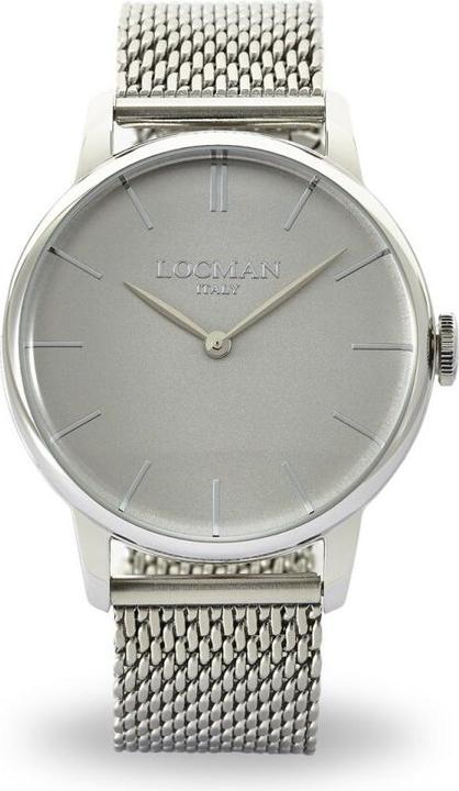 Locman Italy Herrenuhr 1960 silber Ref. 0251 (Analoguhr, 41 mm)