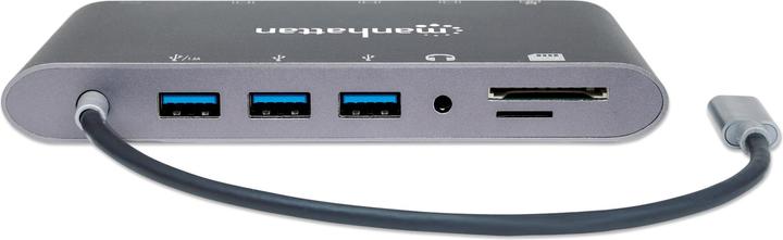 Actual product image Manhattan SuperSpeed USB-C to 7-in-1 Docking Station (Docking port (proprietary), 1 Ports)