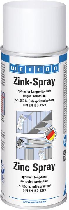 Produktbild Weicon ZinkSpray 400ml (400 ml, ähnlich RAL 9006, leicht angewitterte Feuerverzinkung)