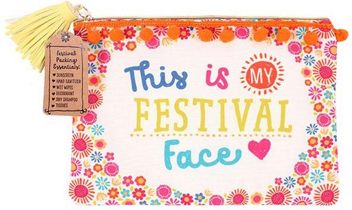 Actual product image Something Different Festival cosmetic bag