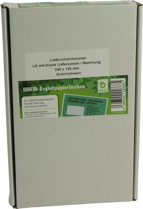 Actual product image Wihedü 250 delivery note pockets glassine paper DIN long (1 x)