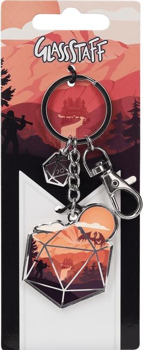 Actual product image Glass Staff Schlüsselanhänger The d20 Hero Orange