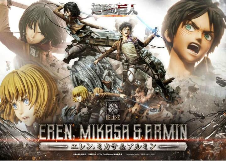 Produktbild Prime 1 Studio Attack on Titan Ultimate Premium Masterline Statue Eren, Mikasa, & Armin Deluxe Bonus Version 72 cm