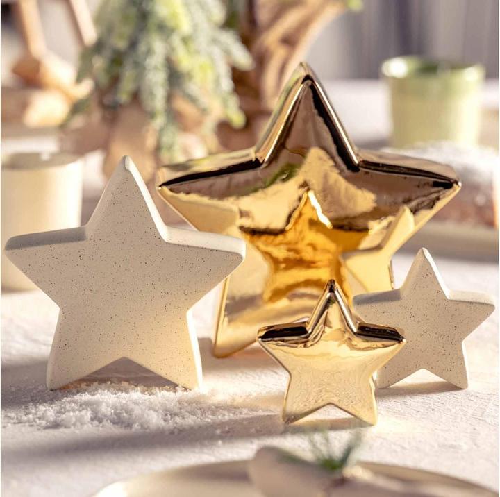 Produktbild Leonardo Weihnachtsdeko Stern Magico 9 cm, Keramik