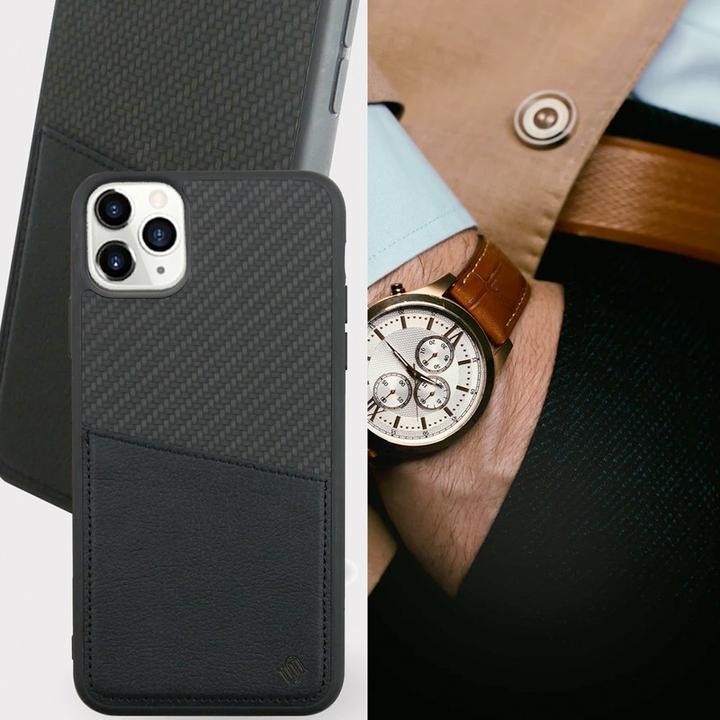 Image du produit Uunique Couverture rigide CARBON BACK SHELL noir (Apple iPhone 11 Pro Max)