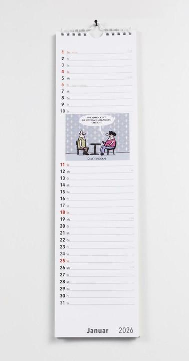 Actual product image Ruhestand Streifenkalender 2026: Monatskalender für die Wand (Hardcover, German)