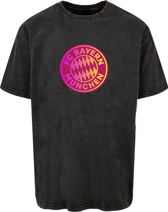 Actual product image FC Bayern München Logo Colour Acid Washed Heavy Oversize Tee - 115453 (L)