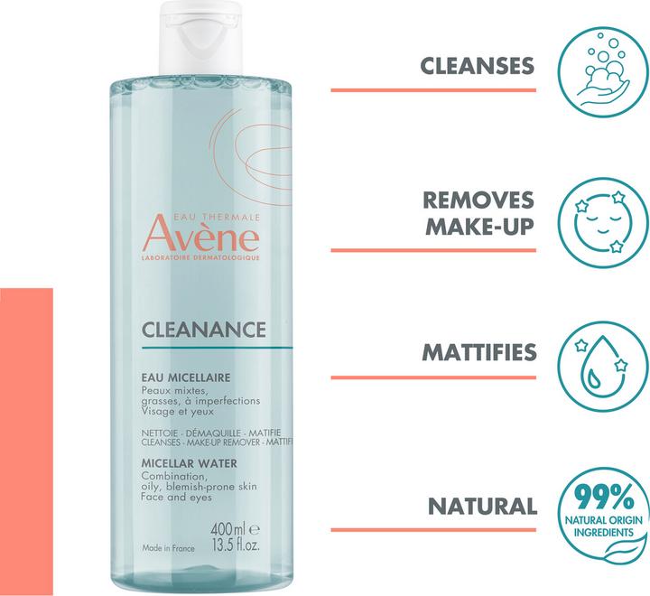 Actual product image Avène Cleanance Micellar Water (Micelle water, 400 ml)