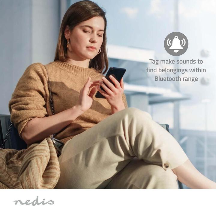 Image du produit Nedis Trouveur de clés | Fonctionne sur piles | 3x CR2032 | Piles incluses | Bluetooth® version : 5 (iOS)