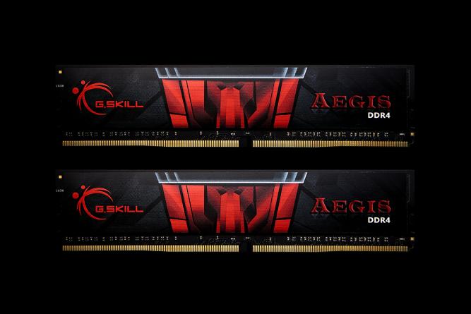 Actual product image G.Skill Atmintis Aegis, DDR4, 32 GB, 2400MHz, CL15 (F4-2400C15D-32GIS) (4 x 8GB, 2400 MHz, DDR4-RAM, U-DIMM)