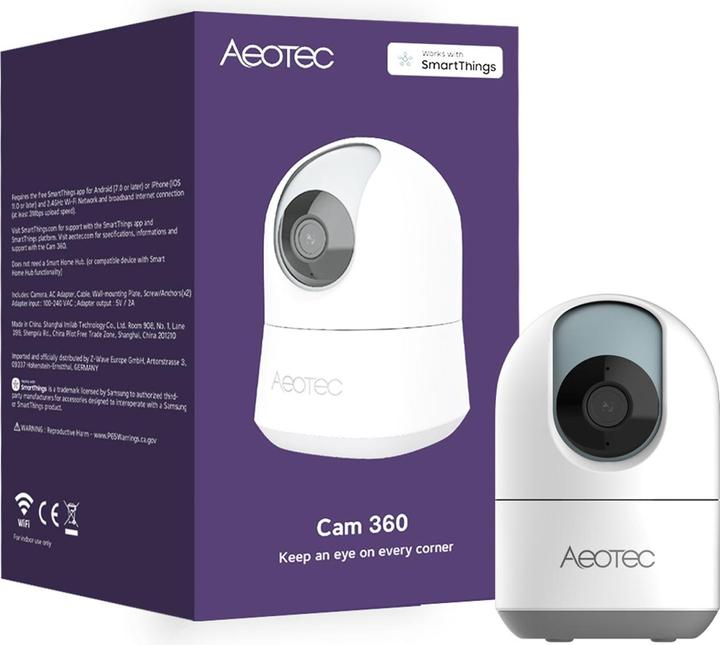 Immagine prodotto Aeotec Cam 360 (1920 x 1080 Pixels)