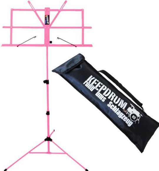 Produktbild keepdrum MUS2PK Notenständer Pink Rosa mit Tasche