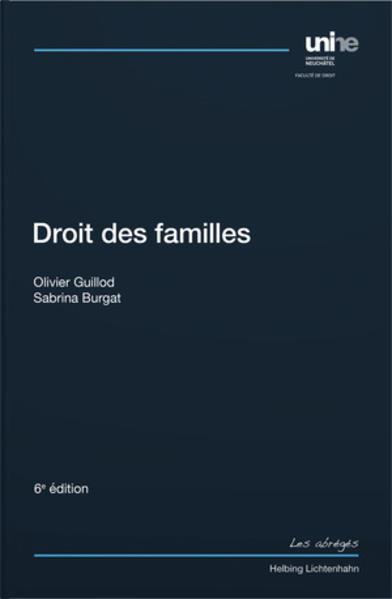 Produktbild Droit des familles (Französisch, Sabrina Burgat, Olivier Guillod, 2022)