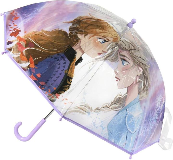 Disney Frozen II - Regenschirm Poe manuell, 45 cm, Fliede