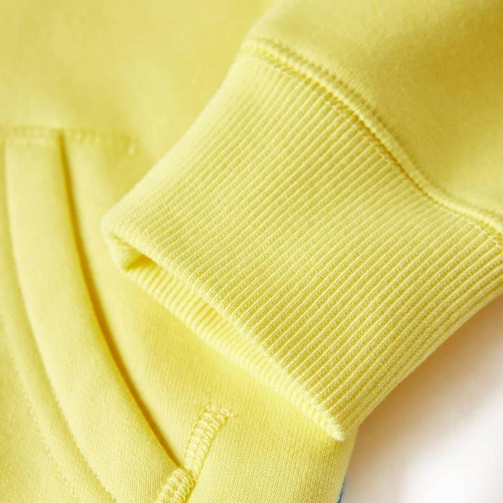 Immagine prodotto VidaXL Felpa con cappuccio per bambini con zip Giallo chiaro (104)