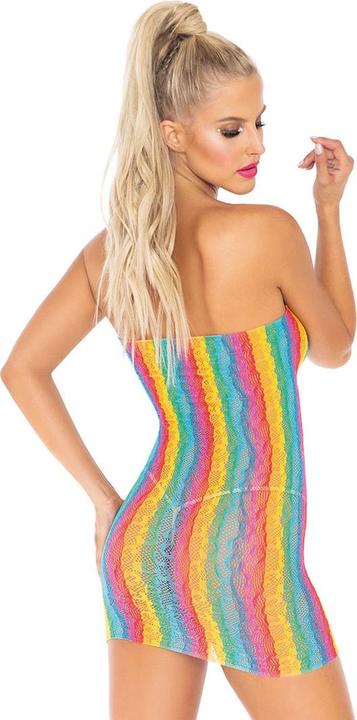 Immagine prodotto Leg Avenue Abito a tubo leopardato arcobaleno (Taglia unica)