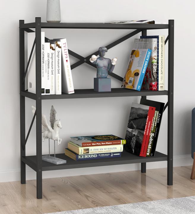 Immagine prodotto VCM Legno Metallo Scaffale Portaoggetti Libreria Libri Decorativi Scaffale Portaoggetti Insasi 2 (66 x 34 x 85 cm)