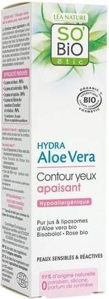 Actual product image So'bio Étic Cosmebio Hydra Aloe Vera Hypoallergenic Soothing Eye Contour for Sensitive and Reactive (15 ml, Day)