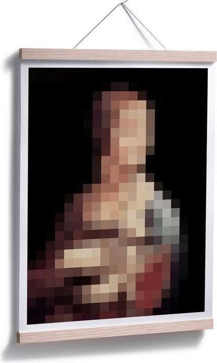 Image du produit Trenddeko Pixelart - da Vinci - La dame à l'hermine (120 x 150 cm)