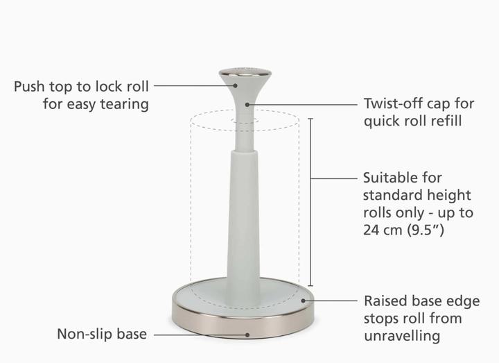 Actual product image Joseph Joseph Push+Tear paper roll holder