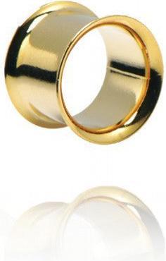 Image du produit Hermex 14mm Plug Oreille Expander Piercing DOUBLE FLARED TUBE Titanium - Doré (Titane)