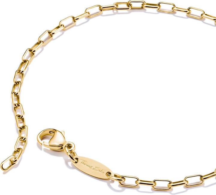 Immagine prodotto Thomas Sabo Charm-Armband Paperclip vergoldet (19 cm, Argento 925)