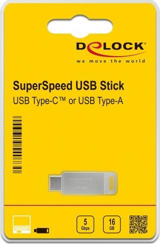 Produktbild Delock USB-Flash-Laufwerk (32 GB, USB-A, USB-C)