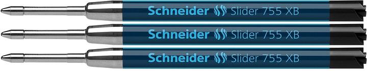 Produktbild Schneider 3 Slider 755 Kugelschreiberminen XB schwarz (Nachfülleinheit, Schwarz, 7 mm)