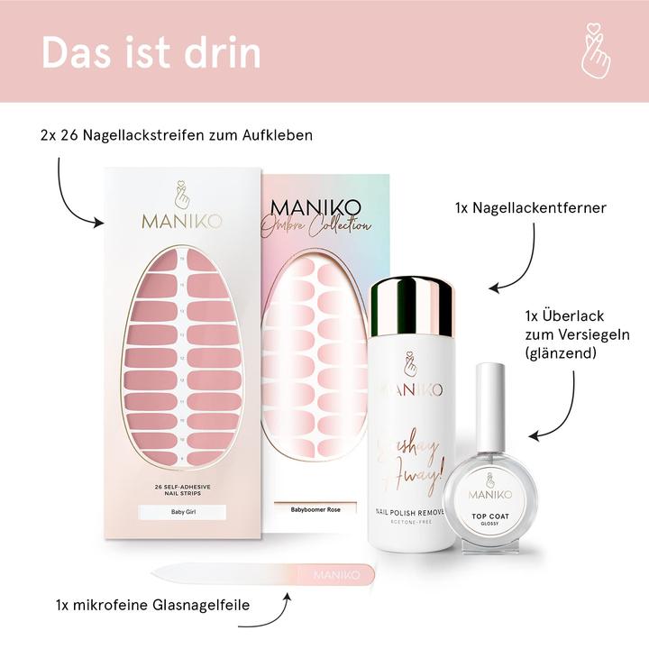 Produktbild Maniko Nails Nagelfolie Set, Rose BB / Baby Girl