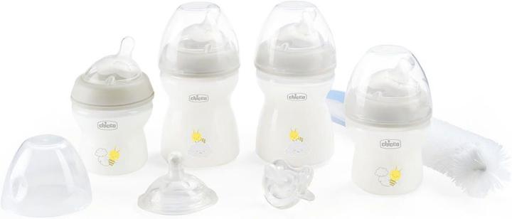 Actual product image Chicco Starter Set NATURAL FEELING 2x150ml 2x250ml 1 Teat 1 Physioforma Soft 1 Bottle Brush UNI 0m+ (300 ml)