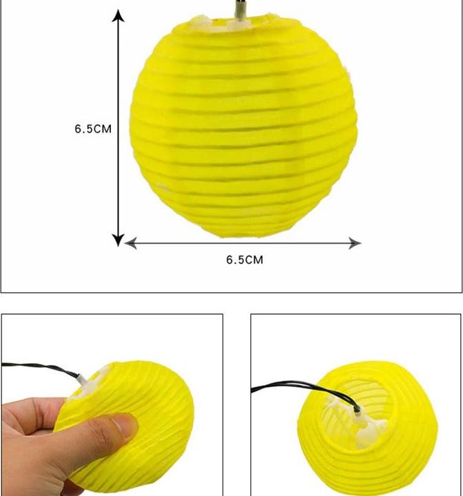 Image du produit Hermex Guirlande lumineuse solaire à lampions (6.50 m)