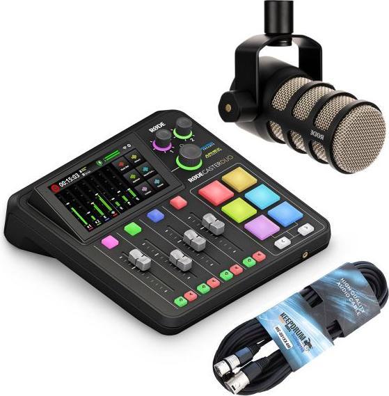 Produktbild RØDE Rodecaster Duo Station mit Podmic und Kabel (Studio- und Livemixer)
