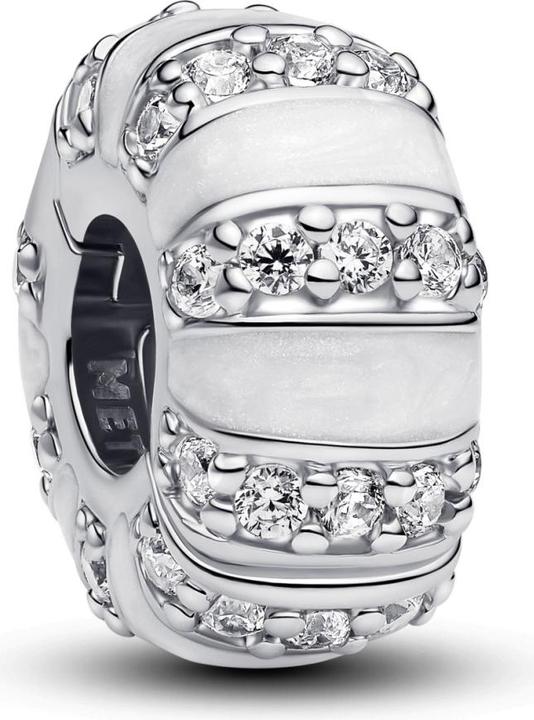Pandora Clip-Charm mit Steinen und Emaille (Silber 925)