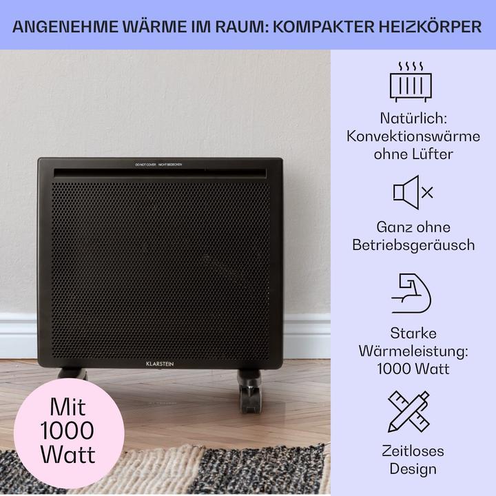 Actual product image Klarstein Heater, 1000 Watt Black (1000 W)