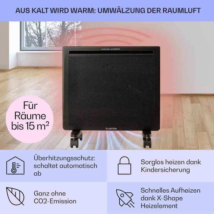Actual product image Klarstein Heater, 1000 Watt Black (1000 W)