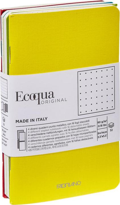 Actual product image Fabriano Notebook EcoQua spiral bound squared Nero (A4, Checked, Soft cover)