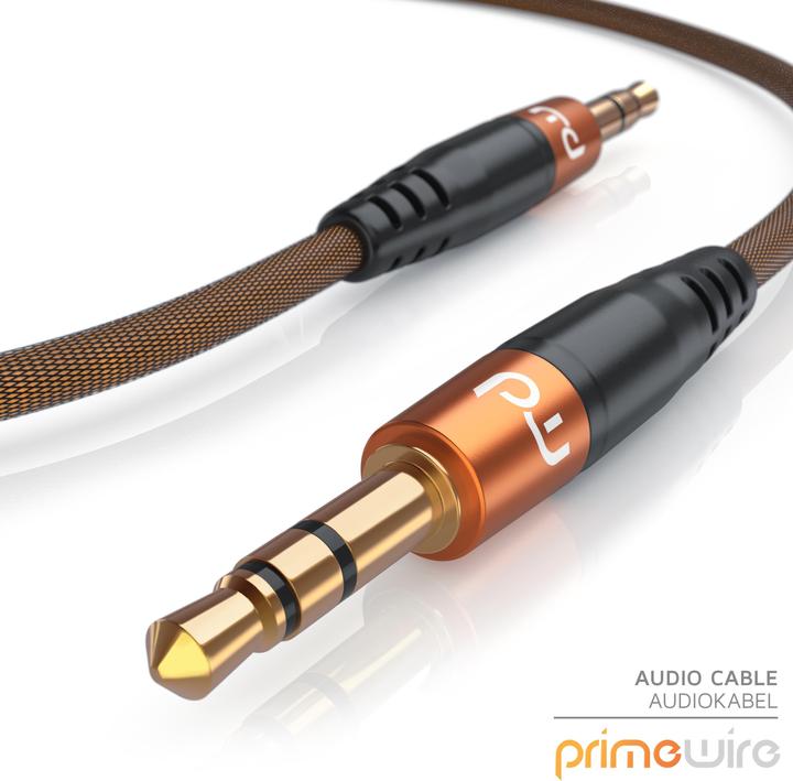Produktbild Primewire 3,5mm Klinke Audio Kabel, AUX, Klinkenkabel, Metallstecker, Klinke Verbindungskabel, Audiokabel (2 m, 3.5mm Klinke (AUX))