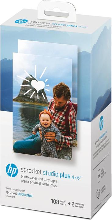 Immagine prodotto HP Carta fotografica Sprocket Studio Plus 4x6" (108) (10 x 15 cm, 1 x)