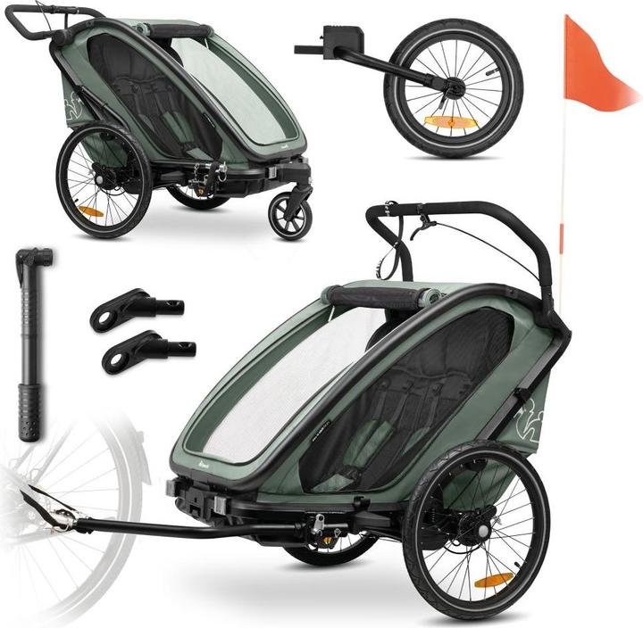 Produktbild Hauck 3in1 Fahrradanhänger Bike N Walk Duo für