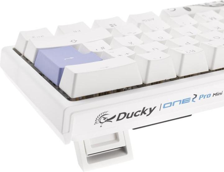 Produktbild Ducky One 2 Pro Mini White Edition Gaming Tastatur, RGB LED - Kailh Red (DE, Kabelgebunden)