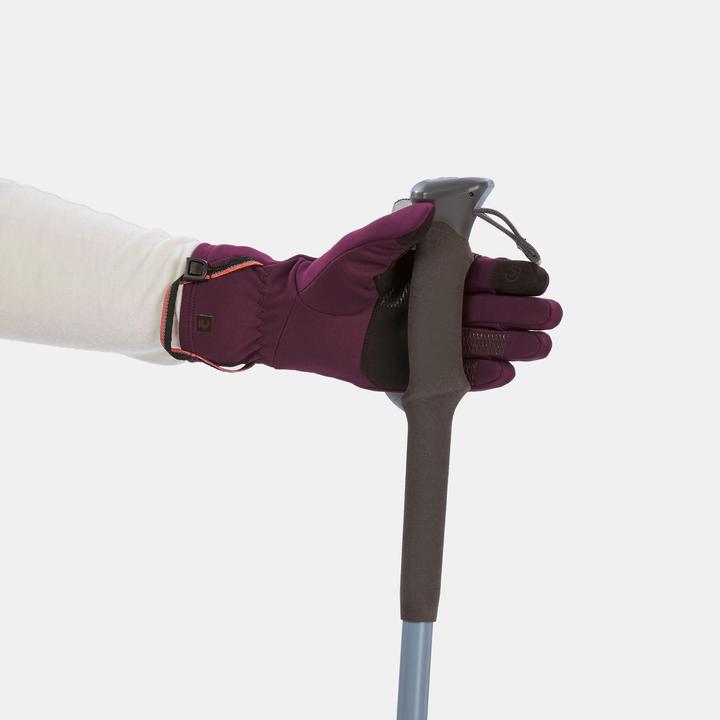 Produktbild Simond Handschuhe Erwachsene Stretch touchscreenfähig Bergwandern - MT500 bordeaux (XXL)