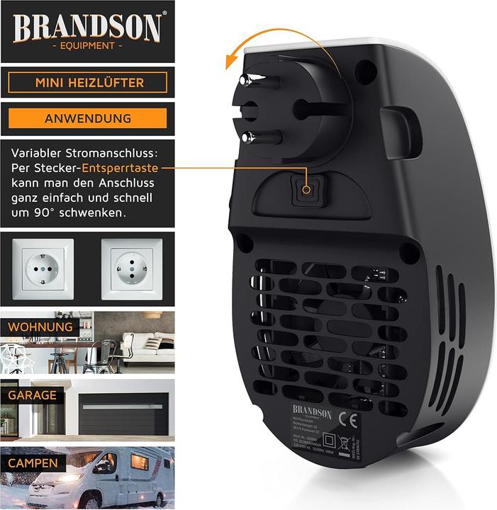 Actual product image CSL Mini ceramic heater (500 W)