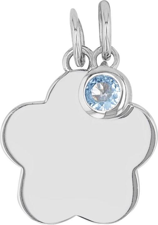 Produktbild Amor Anhänger für Damen, 925 Sterling Silber, Glas | Blume (Silber 925)