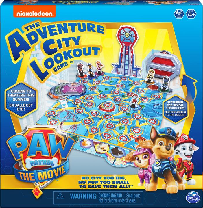 Actual product image Spin Master PAW Patrol The Movie, Adventure City Lookout Board Game for Preschoolers and Older Kids