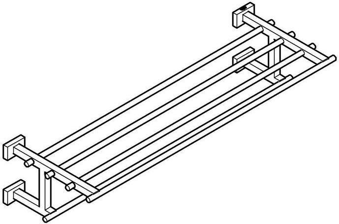 Actual product image Grohe Multi towel rail Essential Cube hard graphite brushed 40512AL1