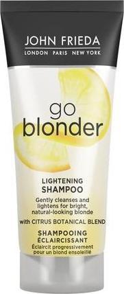 Image du produit John Frieda Go Blonder Shampooing Éclaircissant pour Cheveux Blonds Voyage Size 75ml (75 ml, Shampoing liquide)