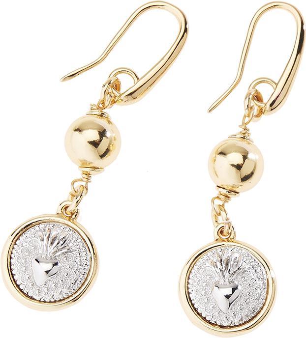 Image du produit Ottaviani Boucles d'oreilles en bronze plaqué rhodium et or