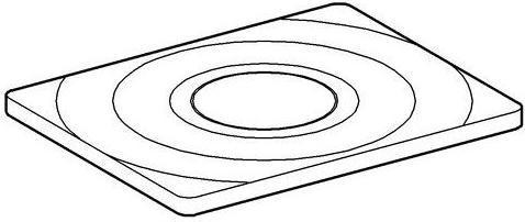 Actual product image Grohe Surf flush plate, vertical and horizontal installation, chrome